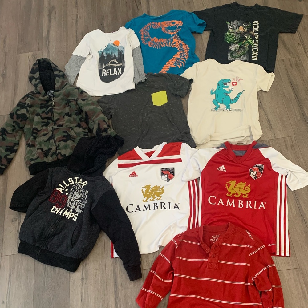 Boys size 8 medium shirts